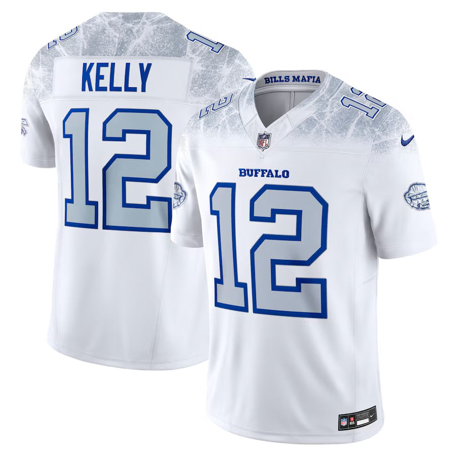 Jim Kelly Buffalo Bills 2025 Rivalries Collection Jersey - White football jersey product view 1