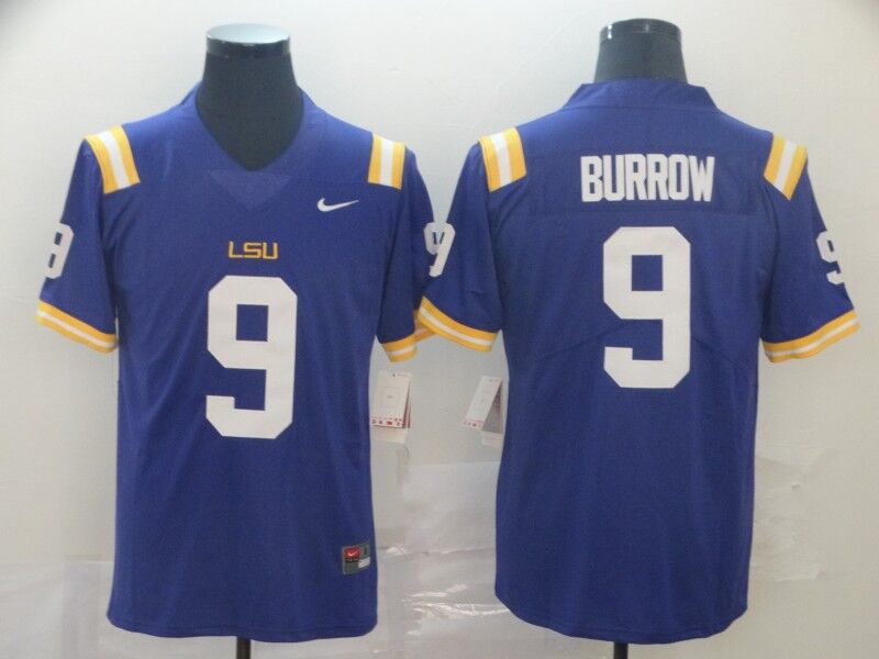 Men's Cincinnati Bengals Joe Burrow #9 Purple Game Jersey2 football jersey product view 1
