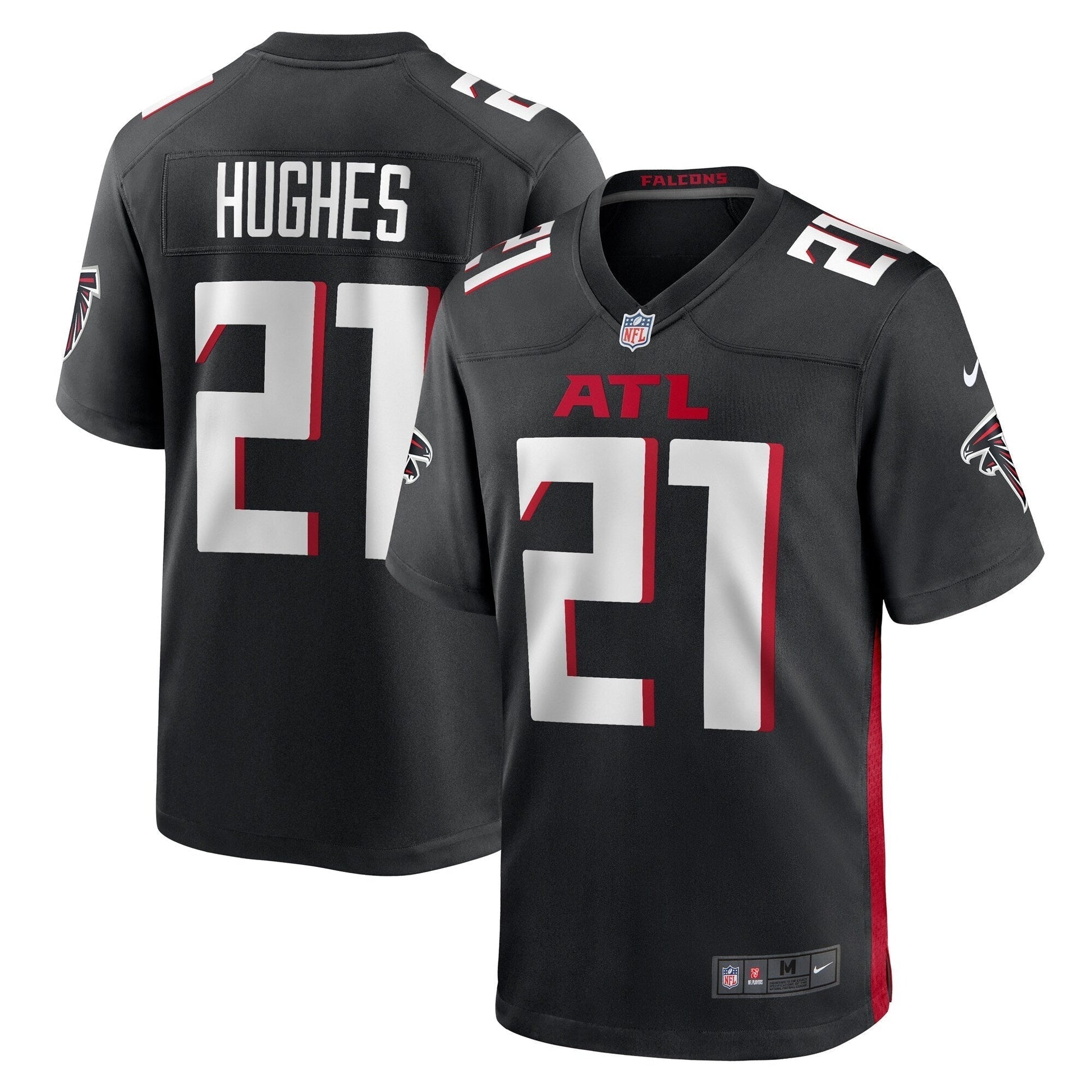 Mike Hughes Atlanta Falcons Nike Game Jersey - Black football jersey product view 1