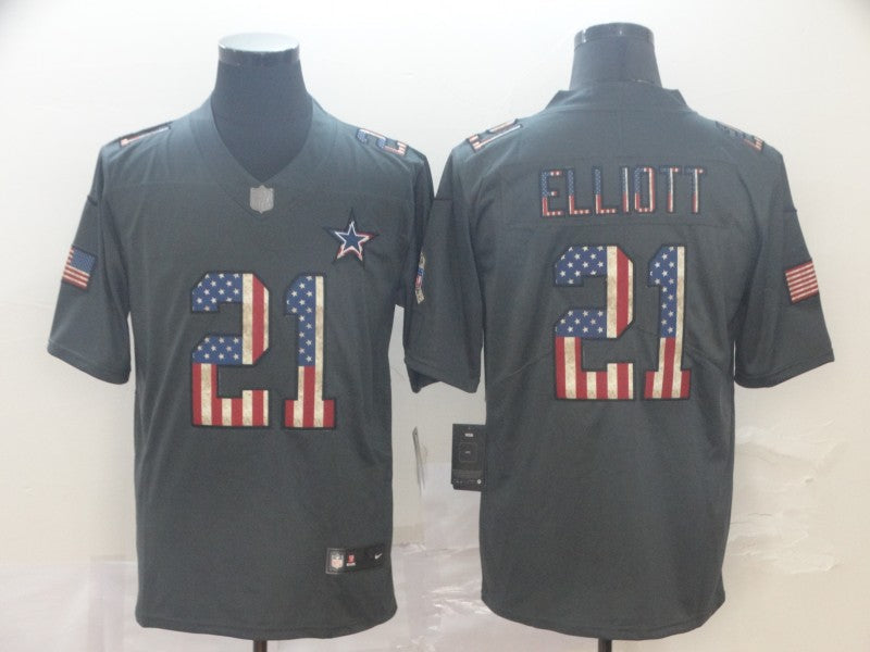 Men's Dallas Cowboys Ezekiel Elliott #21 Black Player Jersey1 football jersey product view 1