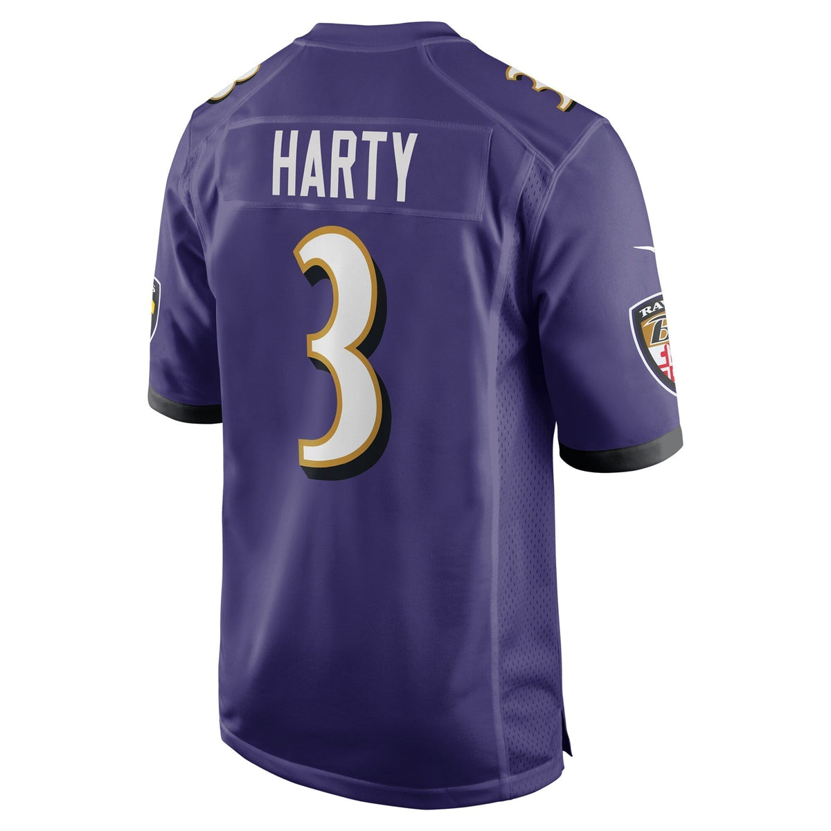 Deonte Harty Baltimore Ravens Nike Team Game Jersey - Purple football jersey product view 3