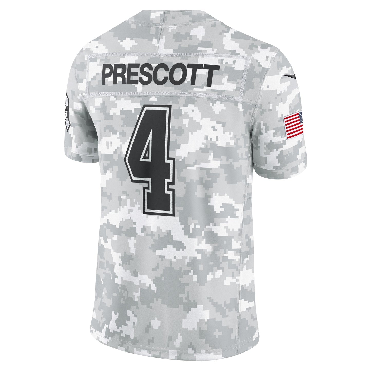 Dak Prescott Dallas Cowboys Nike 2024 Salute to Service Limited Jersey - Arctic Camo football jersey product view 3