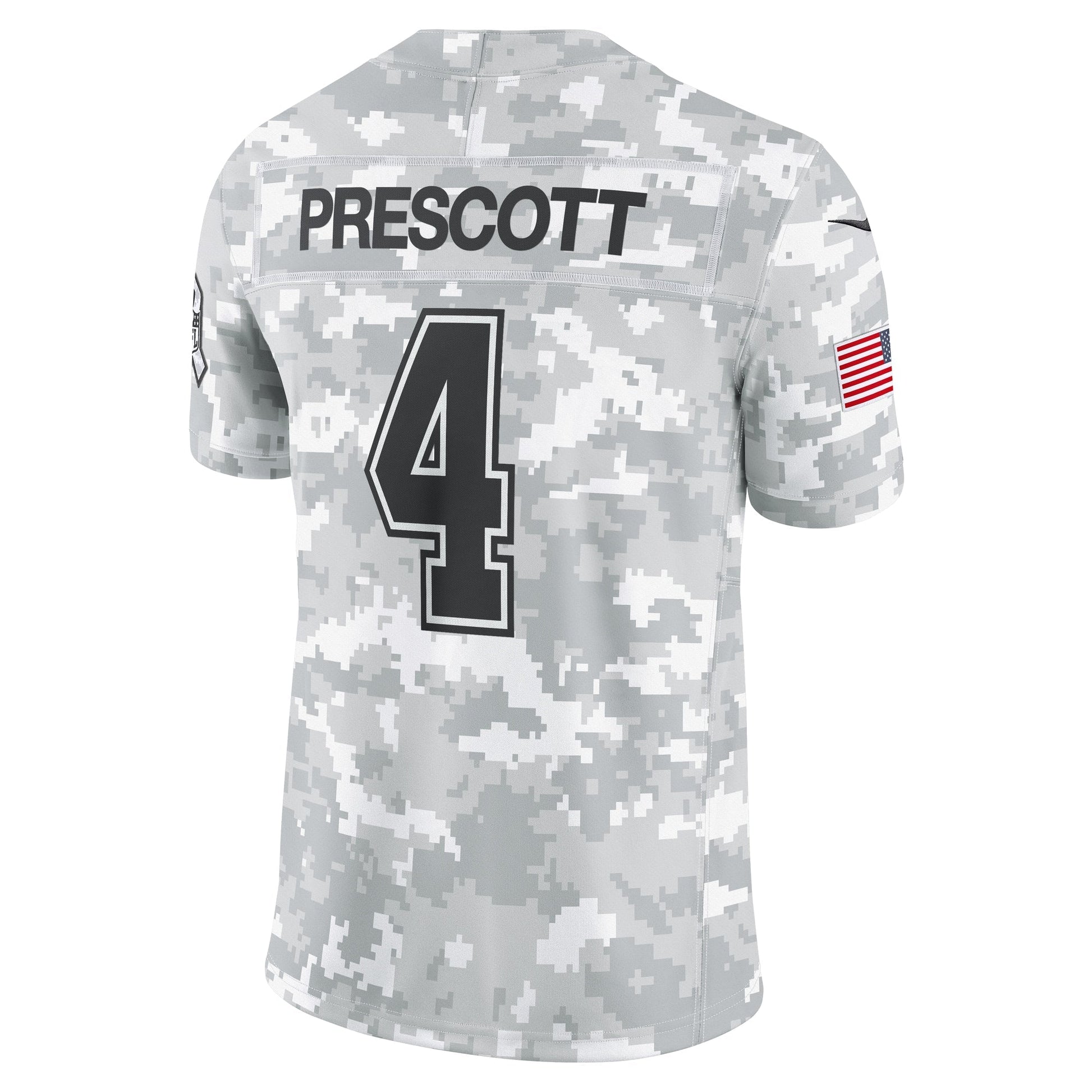 Dak Prescott Dallas Cowboys Nike 2024 Salute to Service Limited Jersey - Arctic Camo football jersey product view 3