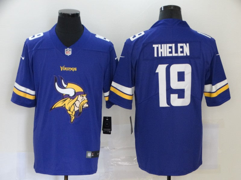 Men's Minnesota Vikings Adam Thielen #19 Purple Game Player Jersey1 football jersey product view 1