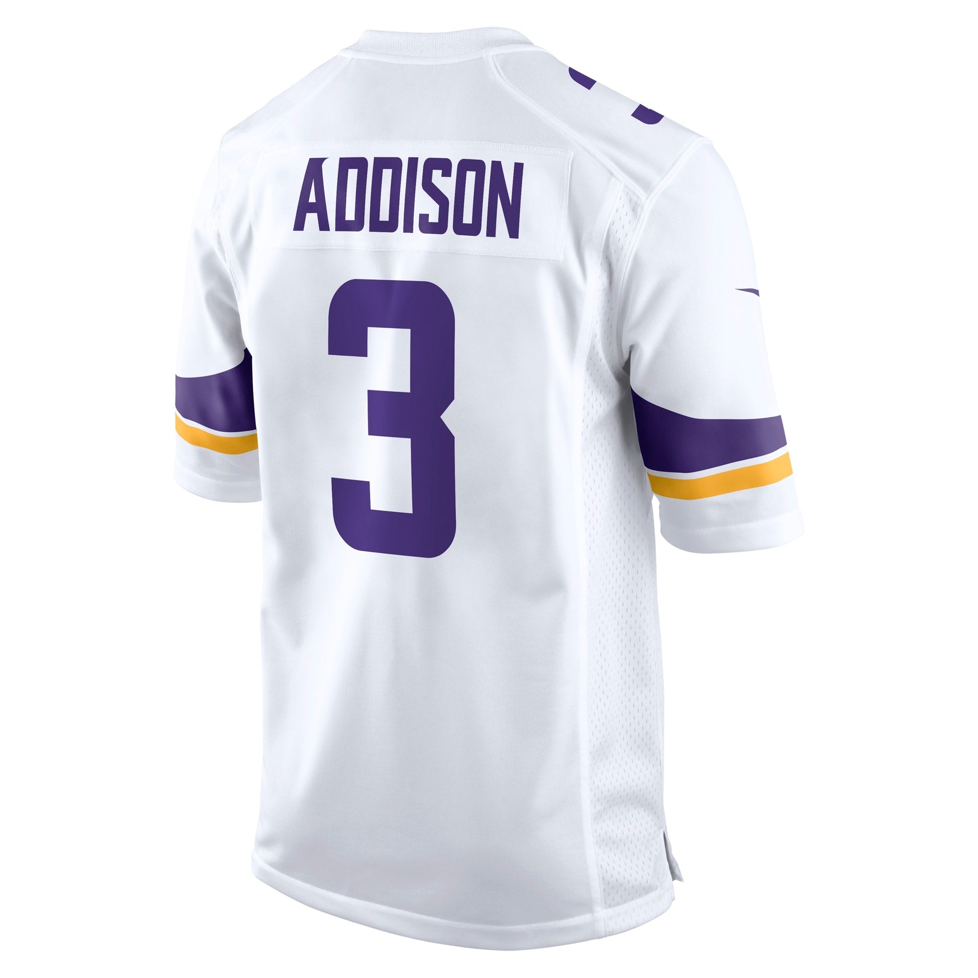 Jordan Addison Minnesota Vikings Nike Away Game Jersey - White football jersey product view 3