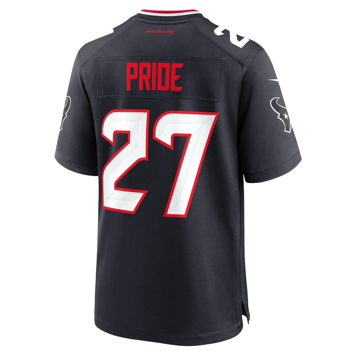 Troy Pride Houston Texans Nike Team Game Jersey - Navy football jersey product view 3