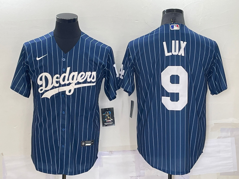 Men's Los Angeles Dodgers Gavin Lux #9 Blue Replica Baseball Jersey1 baseball jersey product view 1