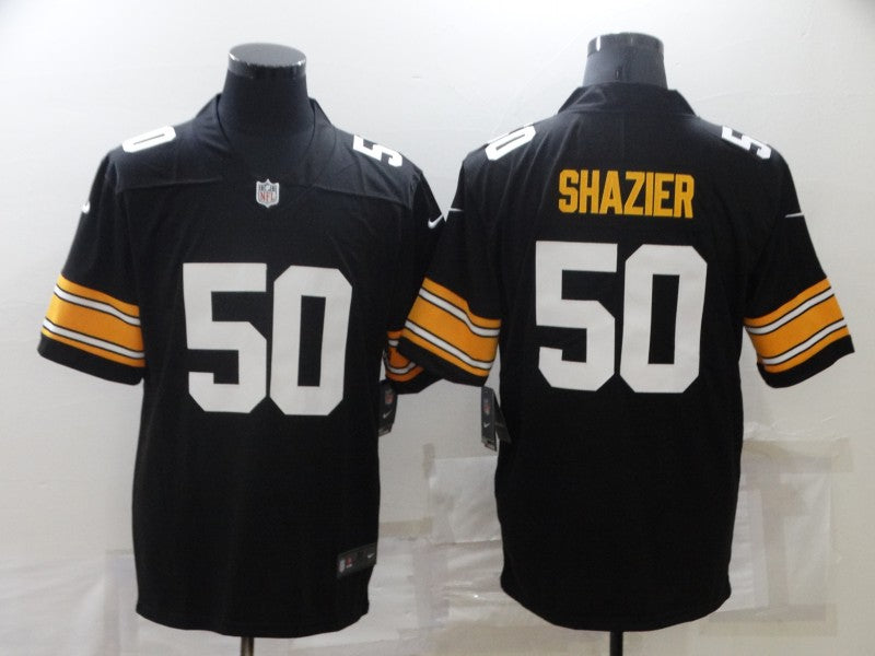 Men's Pittsburgh Steelers Ryan Shazier #50 Black Player Game Jersey1 football jersey product view 1