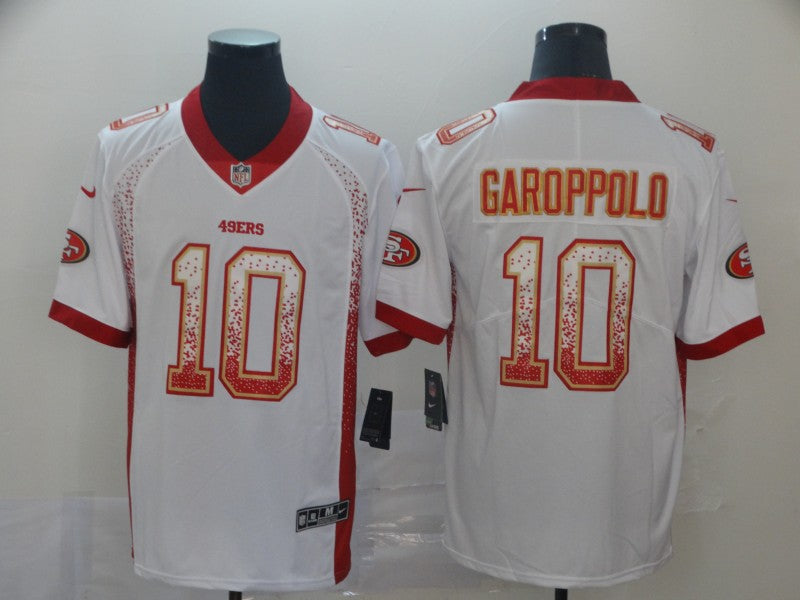 Men's San Francisco 49ers Jimmy Garoppolo #10 White Authentic Game Jersey1 football jersey product view 1