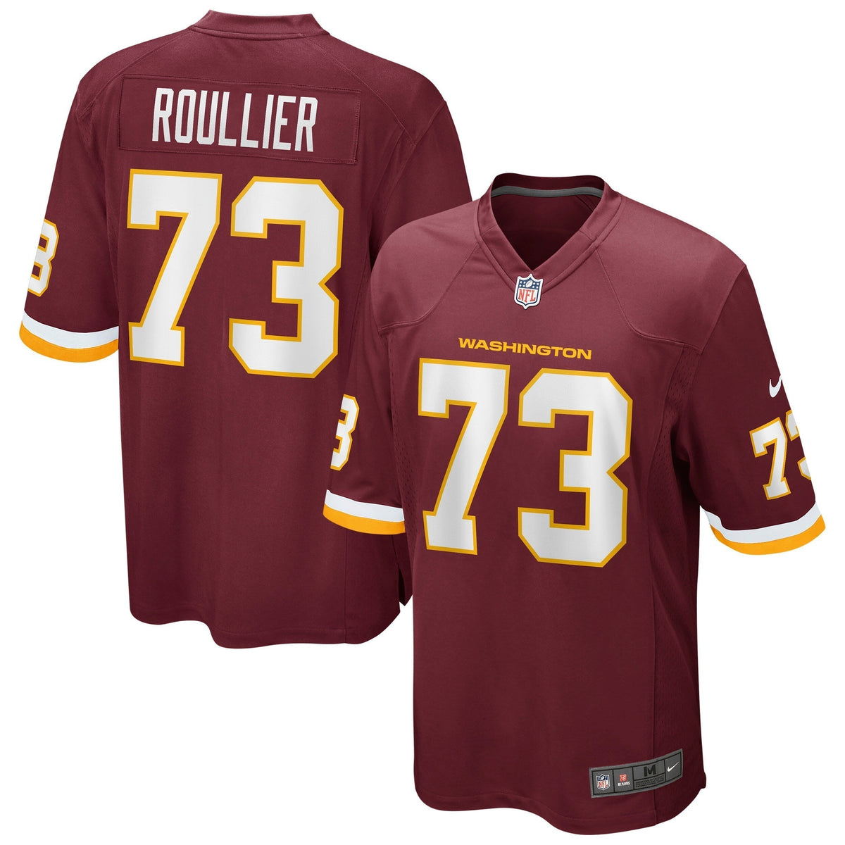 Chase Roullier Washington Football Team Nike Game Jersey - Burgundy football jersey product view 1