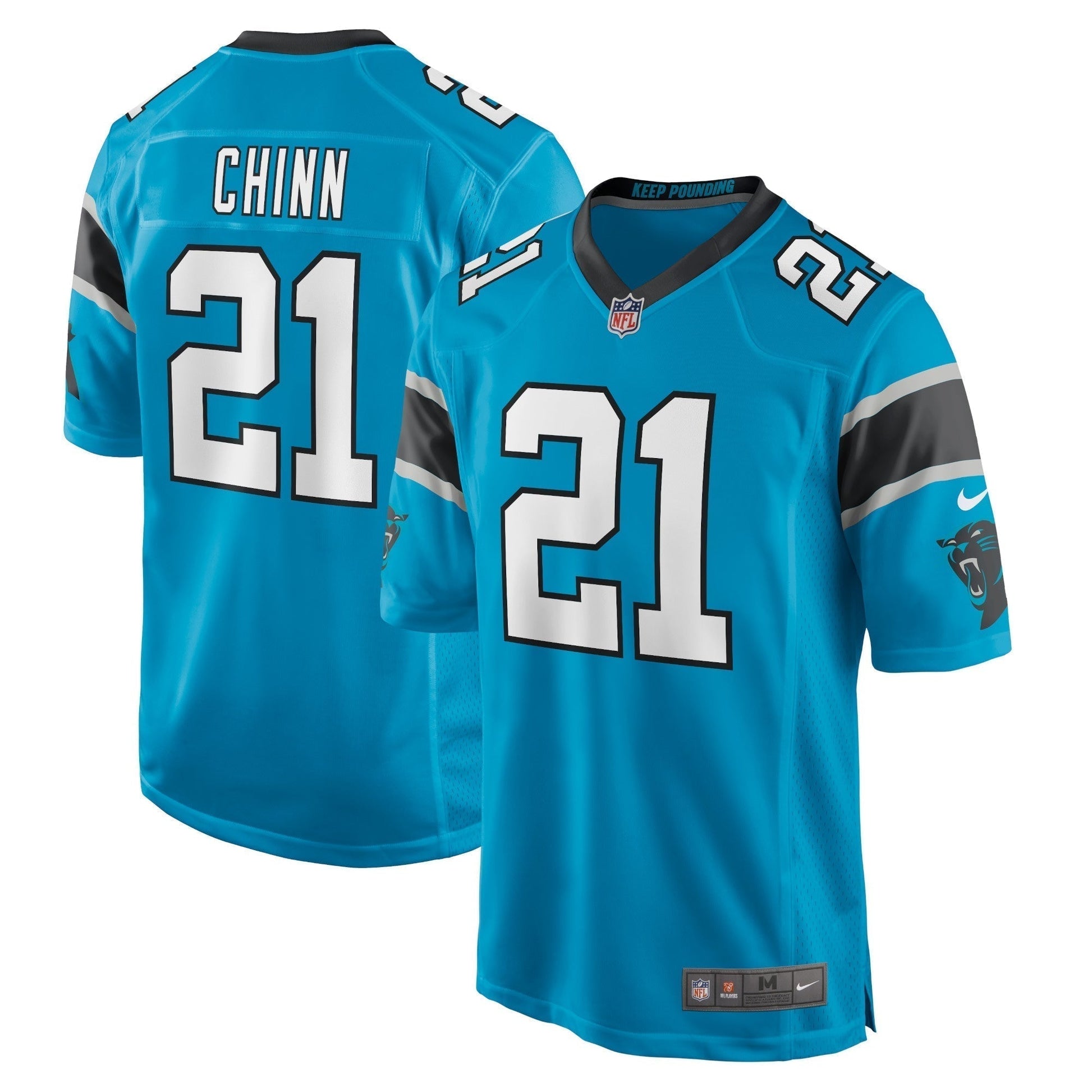 Jeremy Chinn Carolina Panthers Nike Game Jersey - Blue football jersey product view 1