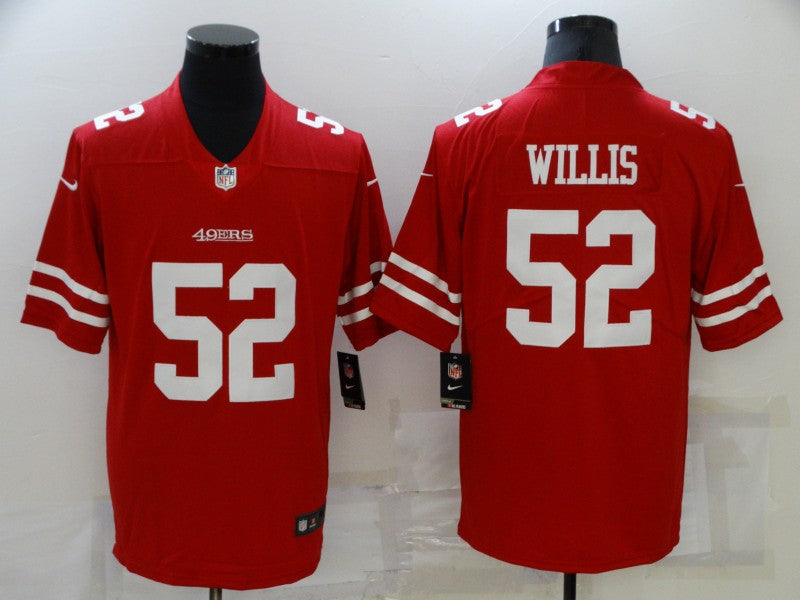 Men's San Francisco 49ers Patrick Willis #52 Red Game Jersey1 football jersey product view 1