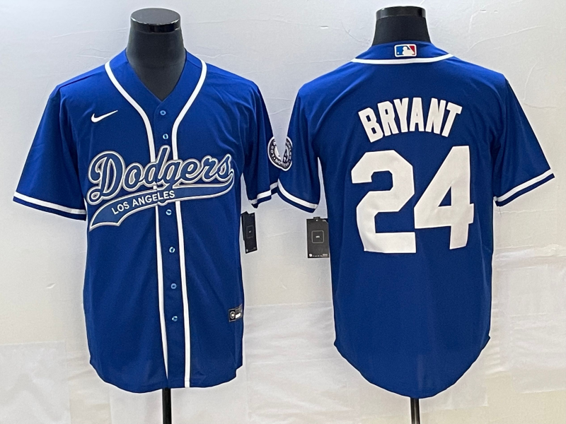 Men's Los Angeles Dodgers Kobe Bryant #24 Royal Player Jersey1 Joint Edition basketball jersey product view 1
