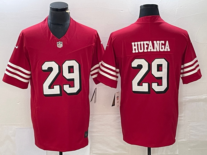 Men's San Francisco 49ers Talanoa Hufanga #29 Red Game Jersey1 football jersey product view 1