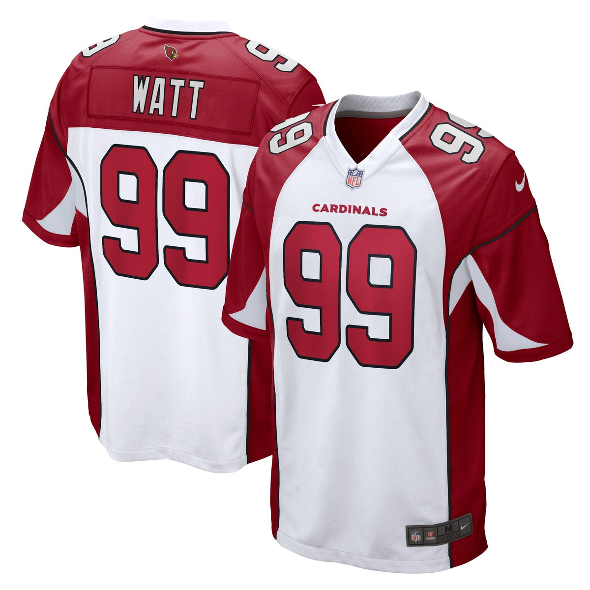 J.J. Watt Arizona Cardinals Nike Game Jersey - White football jersey product view 1