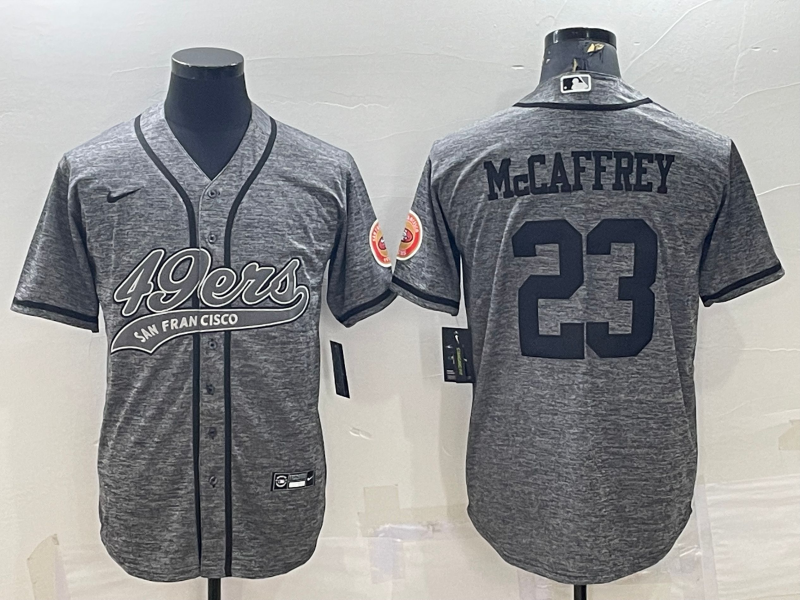 Men's San Francisco 49ers Christian McCaffrey #23 Grey Game Jersey1 Joint Edition football jersey product view 1