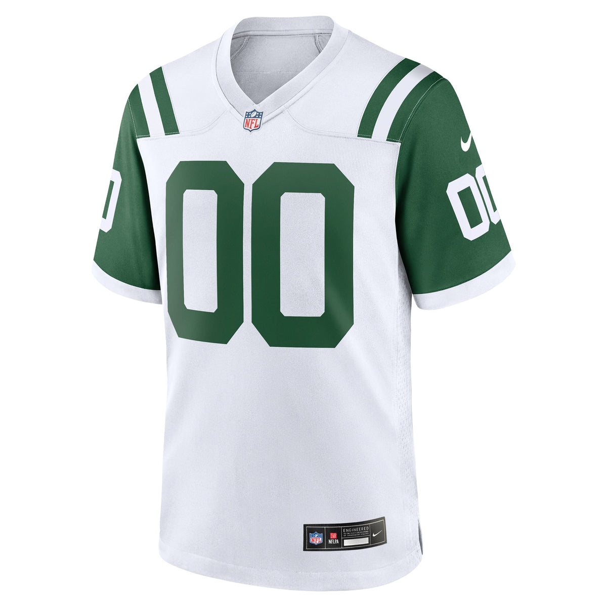 New York Jets Nike Classic Alternate Custom Replica Jersey - White football jersey product view 2