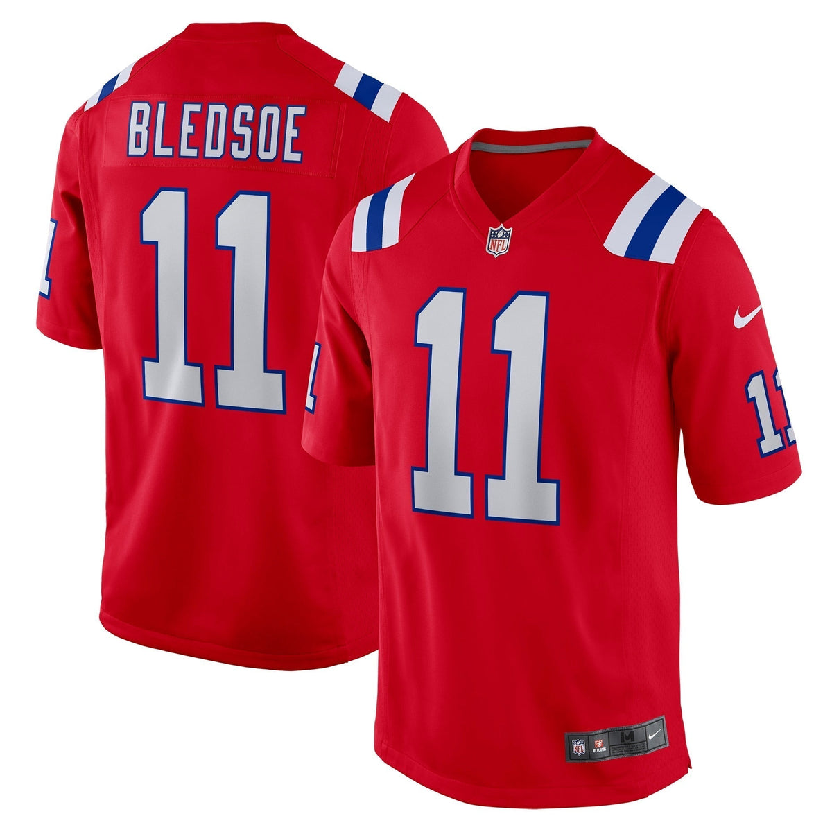 Drew Bledsoe New England Patriots Nike Retired Alternate Game Jersey - Red football jersey product view 1