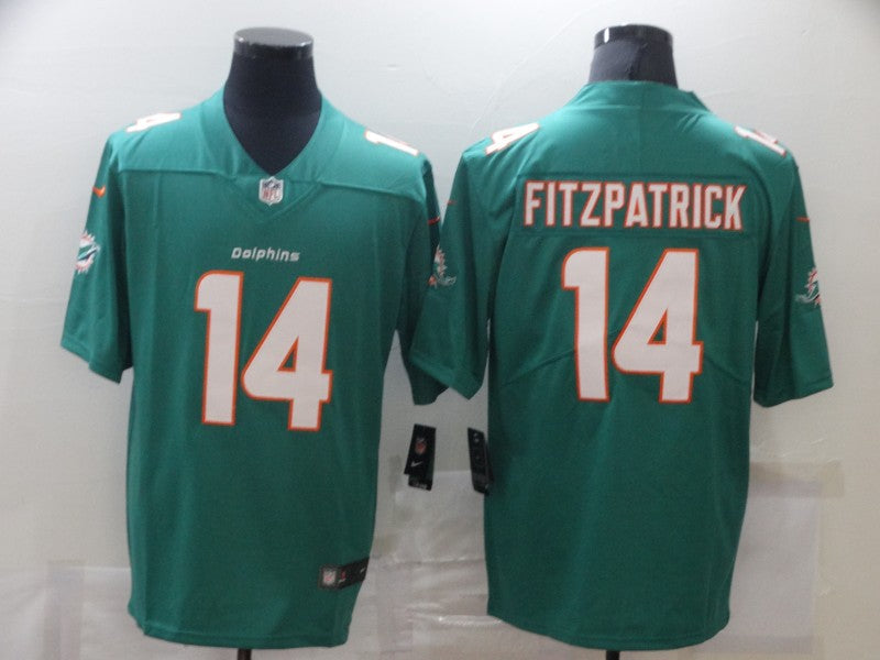 Men's Miami Dolphins Ryan Fitzpatrick #14 Green Game Jersey1 football jersey product view 1