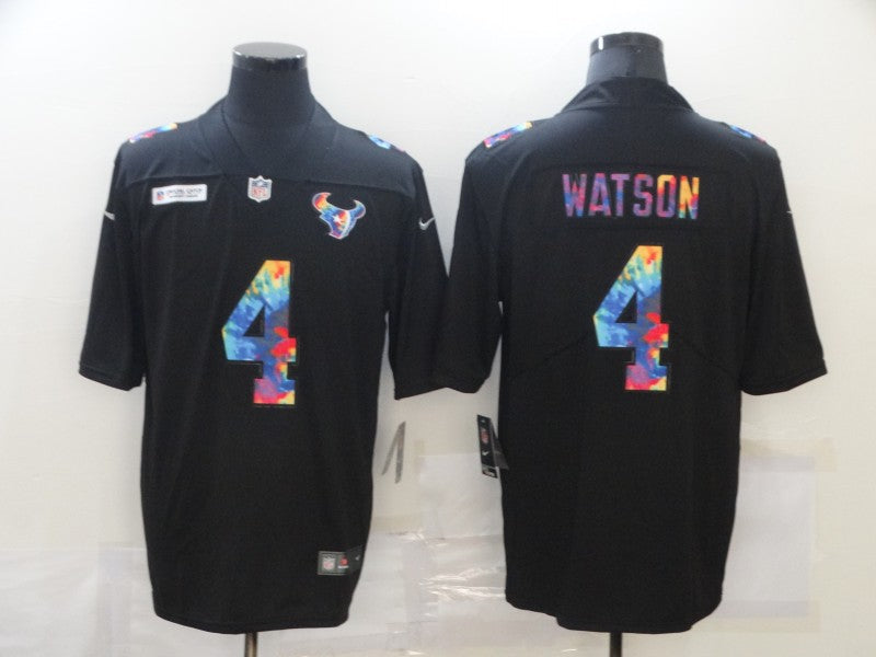 Men's Houston Texans Deshaun Watson #4 Black Game Jersey1 football jersey product view 1