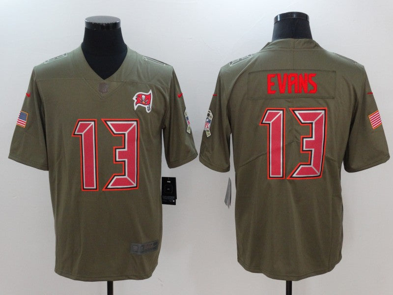 Men's Tampa Bay Buccaneers Mike Evans #13 Brown Alternate Game Jersey1 football jersey product view 1