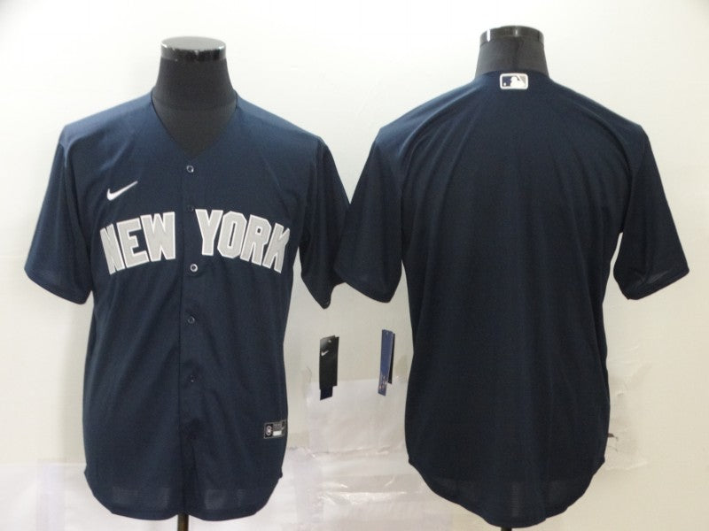 Men's New York Yankees Navy Replica Blank Jersey baseball jersey product view 1