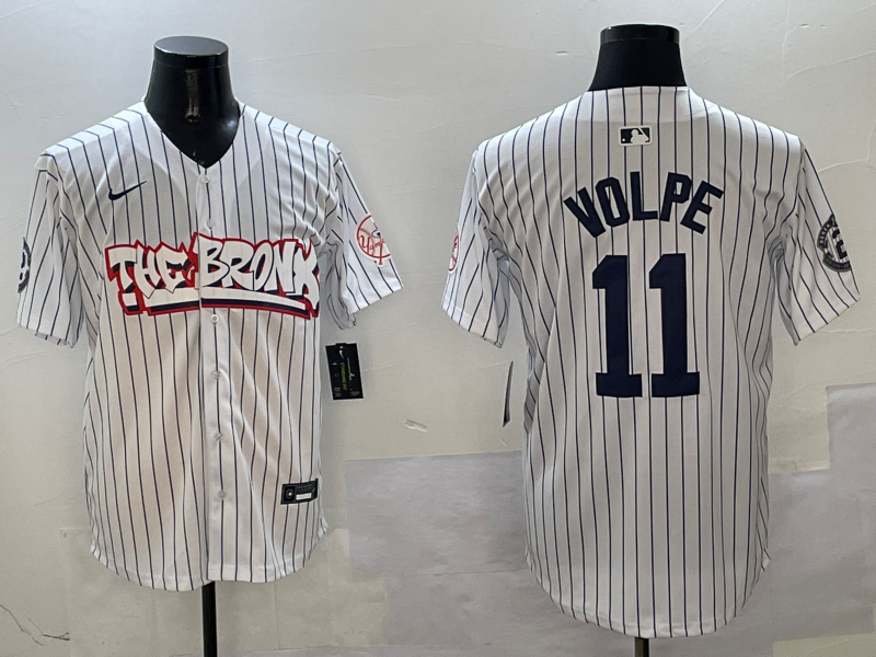 Men's New York Yankees Anthony Volpe White Limited Player Jersey1 baseball jersey product view 1