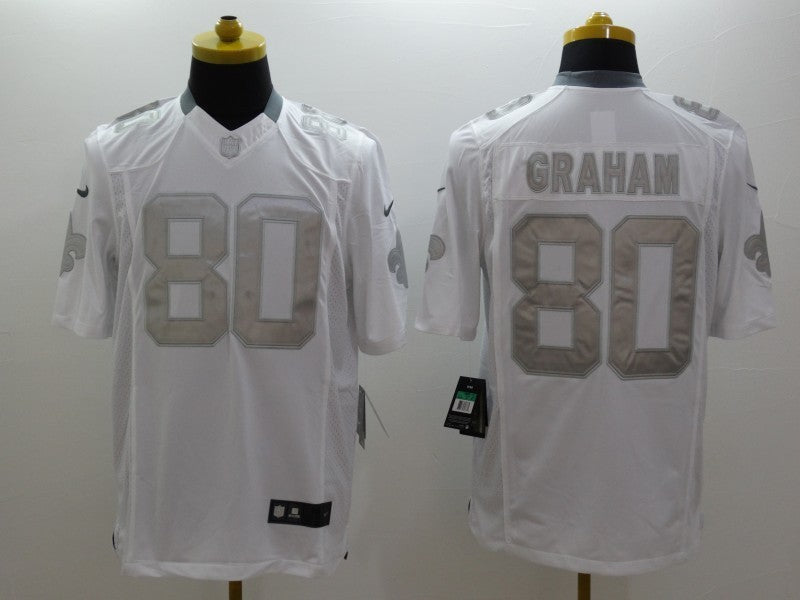 Men's New Orleans Saints Jimmy Graham #80 White Game Jersey1 football jersey product view 1