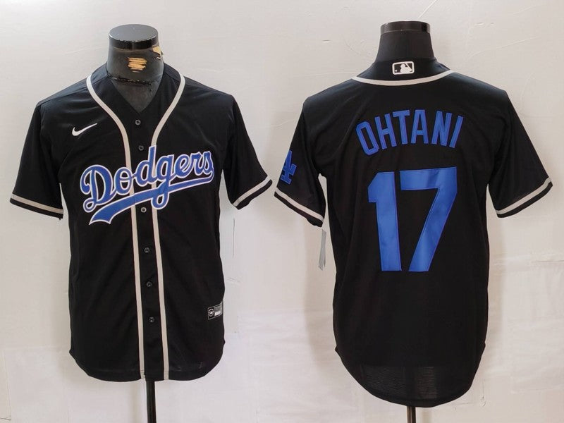 Men's Los Angeles Dodgers Shohei Ohtani #17 Black Player Game Jersey1 baseball jersey product view 1