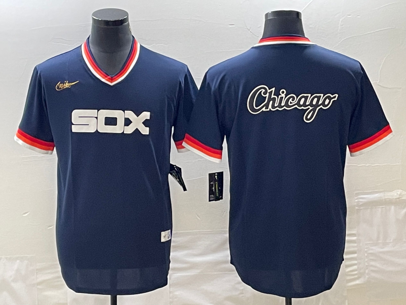 Men's Chicago White Sox Navy Cooperstown Collection Replica Game Jersey1 baseball jersey product view 1