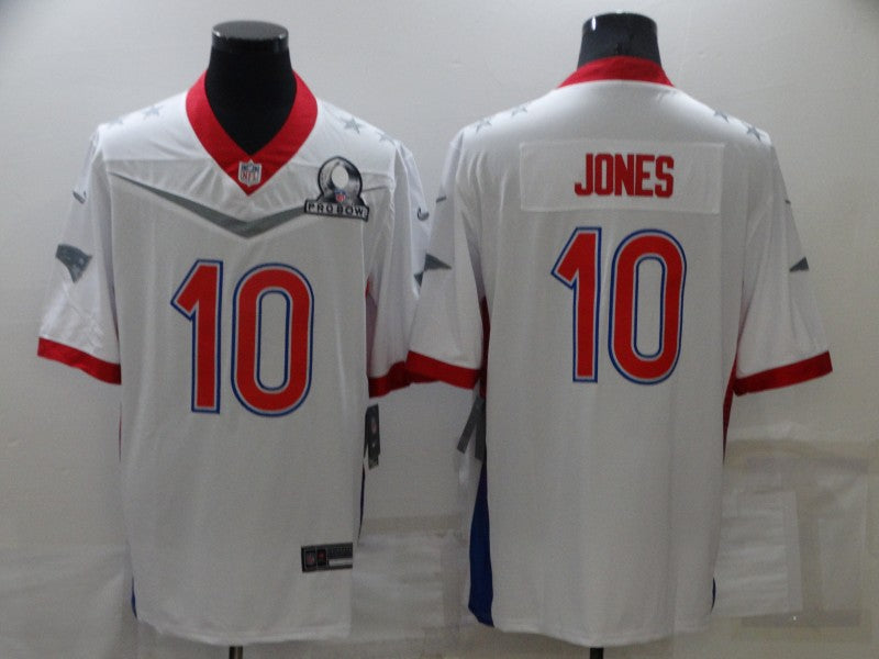Men's New England Patriots Mac Jones #10 White ALL STAR Game Jersey1 football jersey product view 1