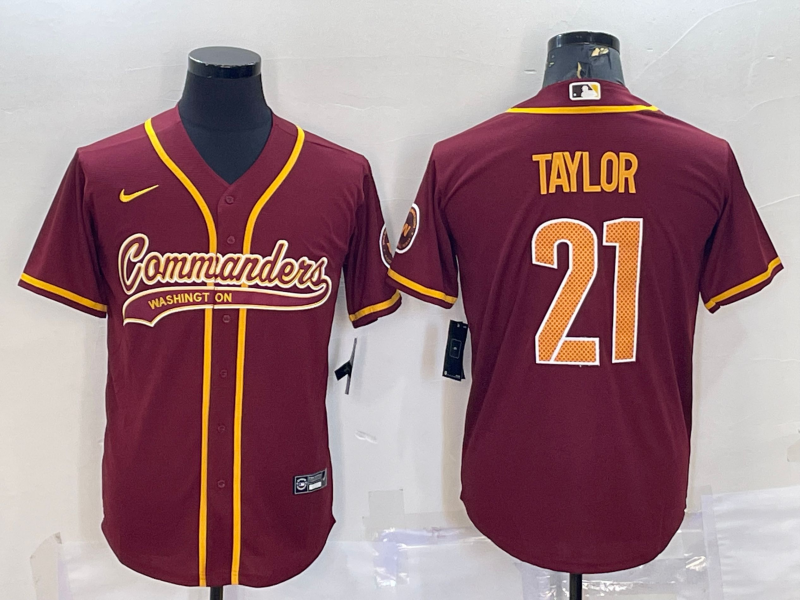 Men's Washington Commanders Sean Taylor #21 Red Game Jersey1 Joint Edition football jersey product view 1