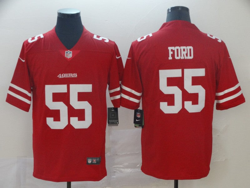 Men's San Francisco 49ers Dee Ford #55 Red Game Jersey1 football jersey product view 1