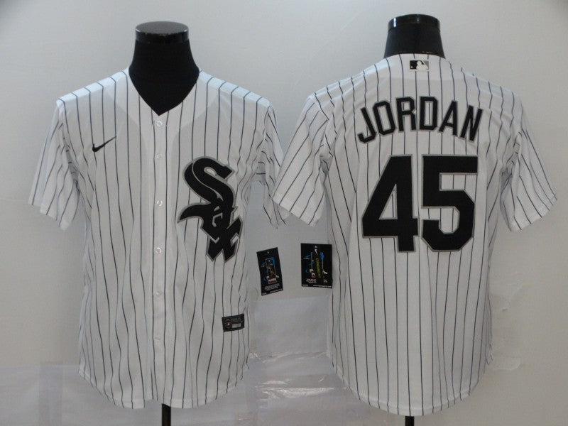 Men's Chicago White Sox Michael Jordan #45 White Replica Baseball Jersey1 baseball jersey product view 1