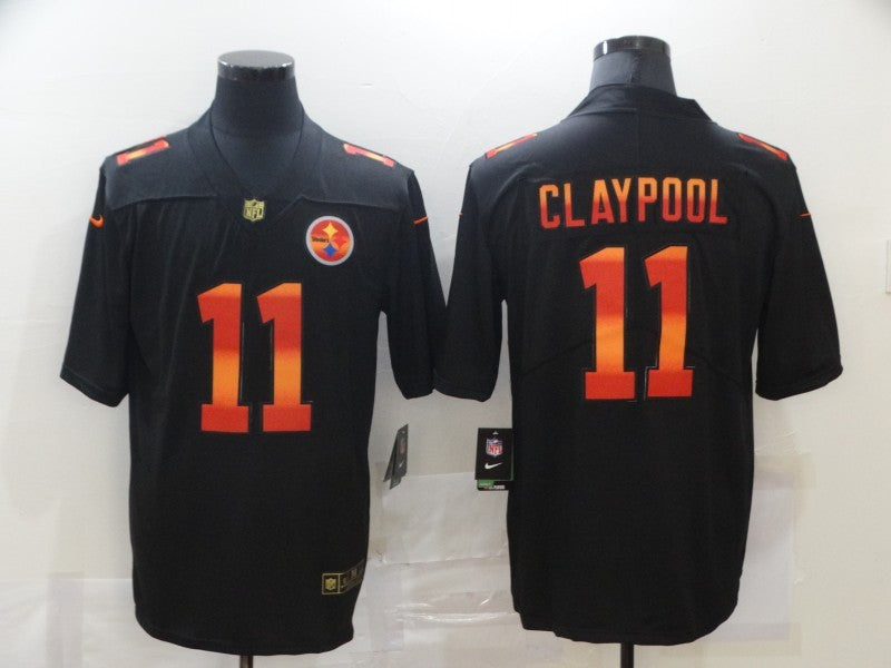 Men's Pittsburgh Steelers #11 Chase Claypool Black Game Jersey1 football jersey product view 1