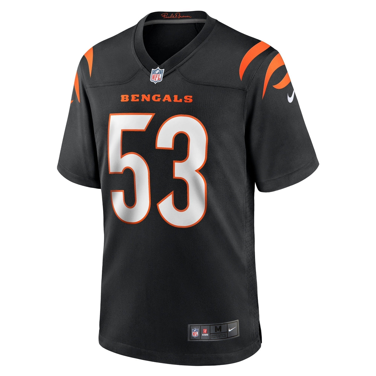 TJ Pesefea Cincinnati Bengals Nike Team Game Jersey - Black football jersey product view 2