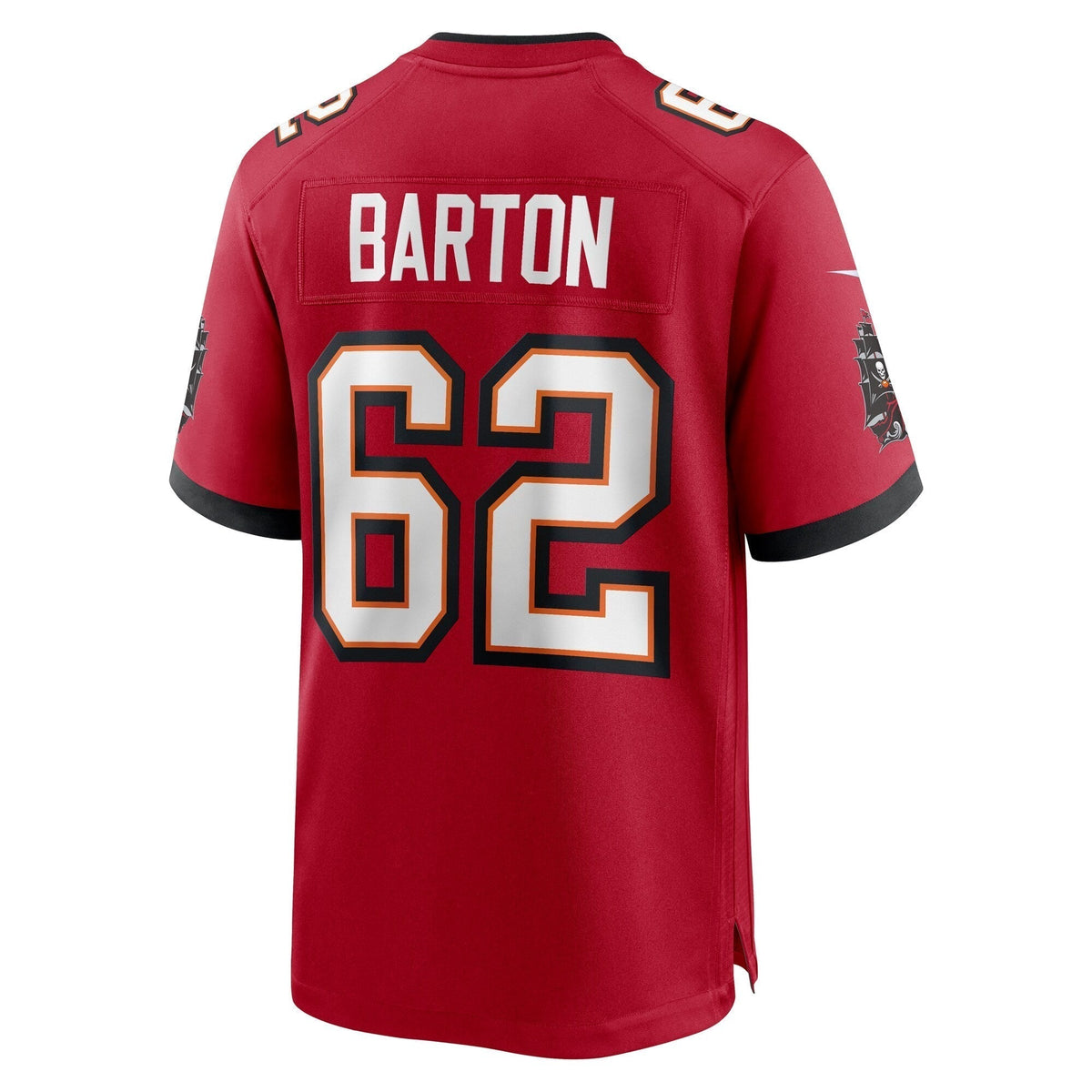Graham Barton Tampa Bay Buccaneers Nike 2024 NFL Draft First Round Pick Game Jersey - Red football jersey product view 3