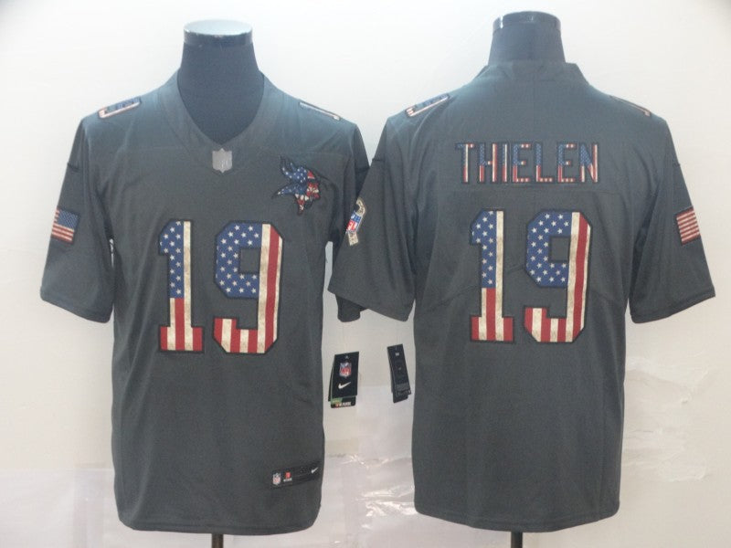 Men's Minnesota Vikings Adam Thielen #19 Black Alternate Game Jersey1 football jersey product view 1