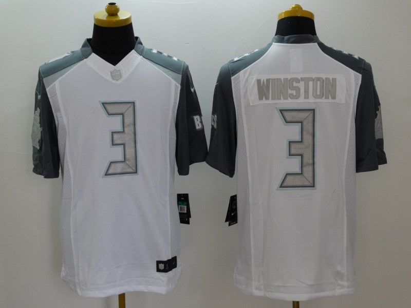 Men's Tampa Bay Buccaneers Jameis Winston #3 White Game Jersey1 football jersey product view 1