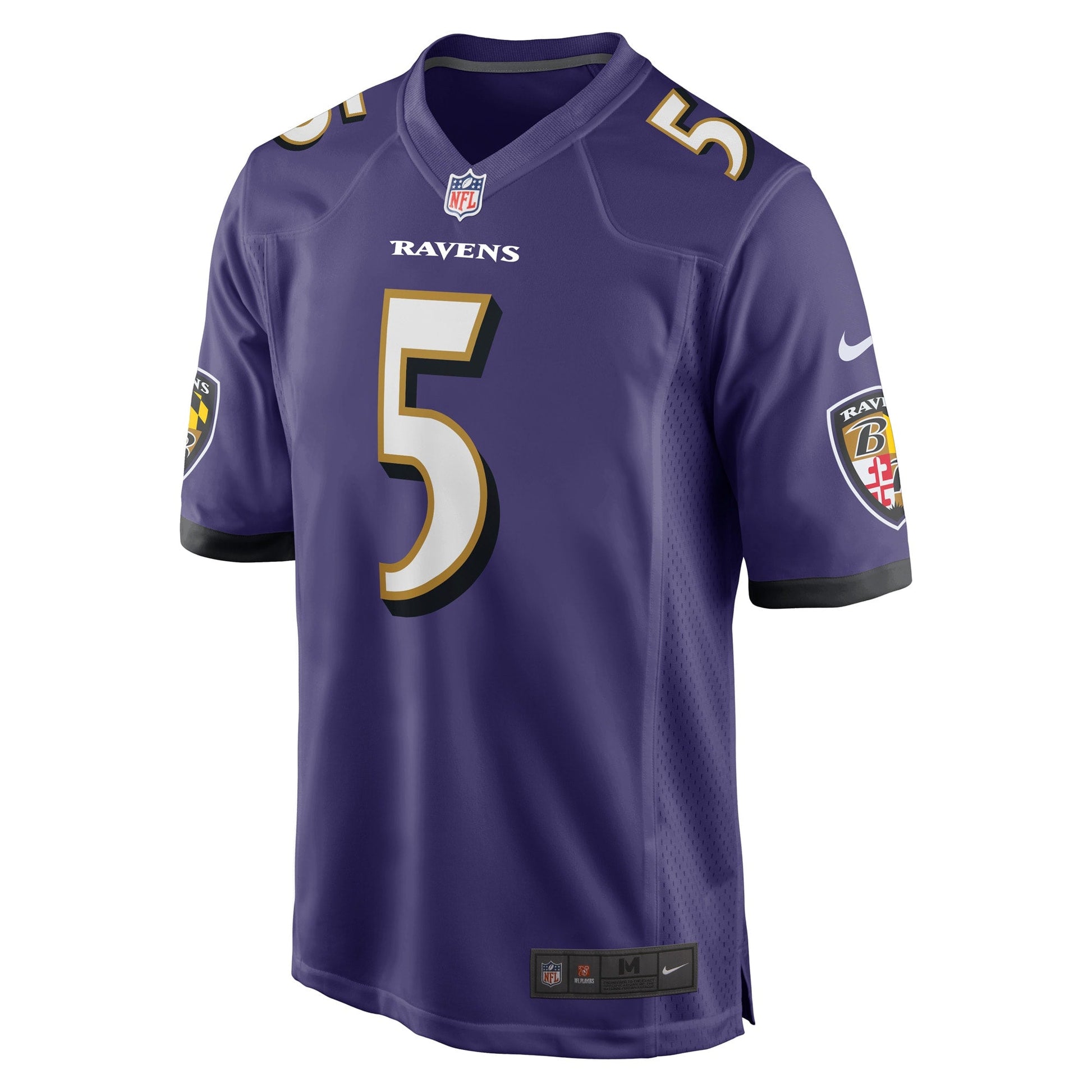 Jalyn Armour-Davis Baltimore Ravens Nike Game Jersey - Purple football jersey product view 2