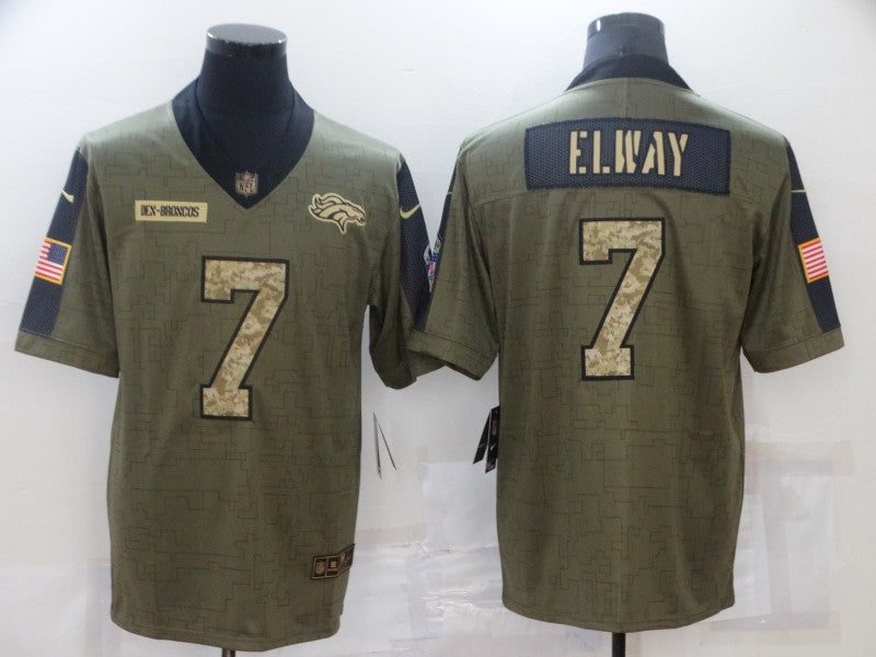 Men's Denver Broncos John Elway #7 Brown Game Player Jersey1 football jersey product view 1