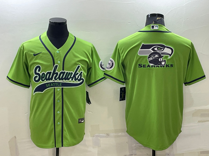 Men's Seattle Seahawks Green Game Jersey football jersey product view 1