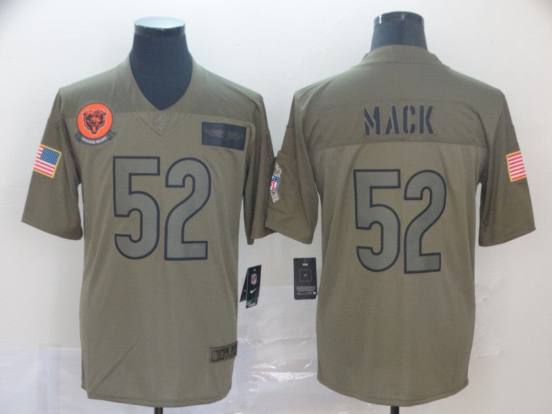 Men's Chicago Bears Khalil Mack #52 Brown Game Jersey1 football jersey product view 1
