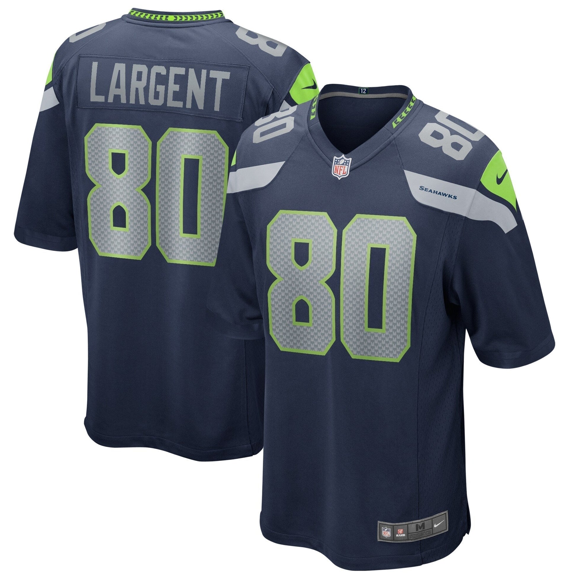Steve Largent Seattle Seahawks Nike Game Retired Jersey - College Navy football jersey product view 1