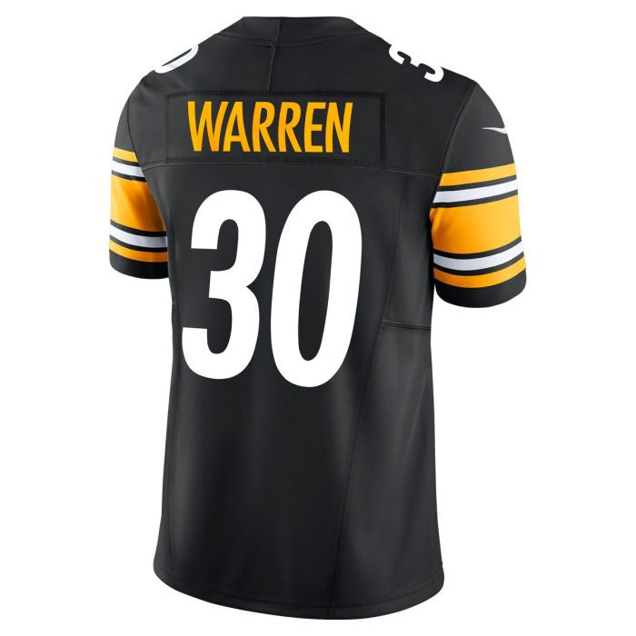 P.Steelers #30 Jaylen Warren Player Vapor F.U.S.E Limited Black Stitched American Football Jerseys football jersey product view 1