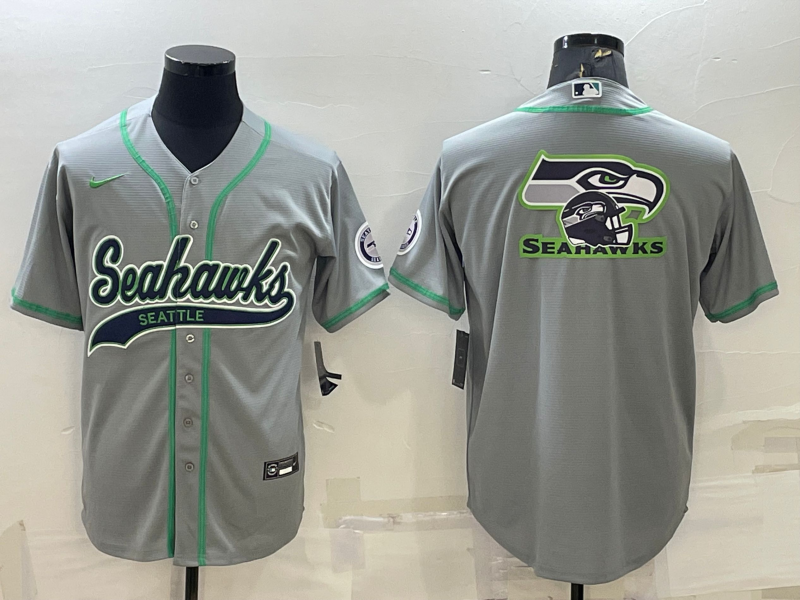 Men's Seattle Seahawks Gray Game Jersey football jersey product view 1