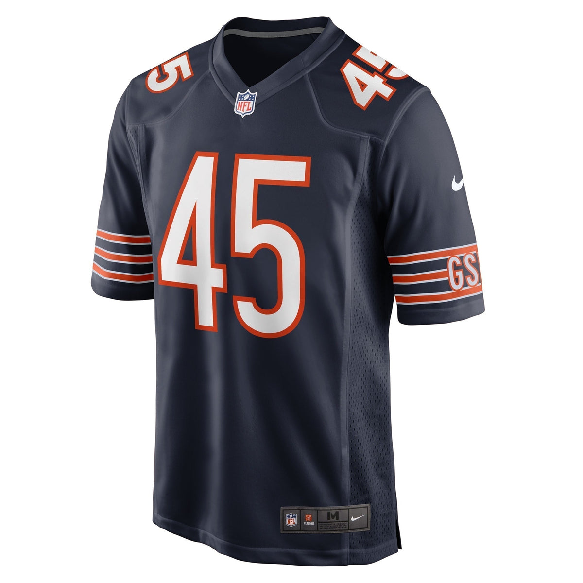 Amen Ogbongbemiga Chicago Bears Nike Game Jersey - Navy football jersey product view 2