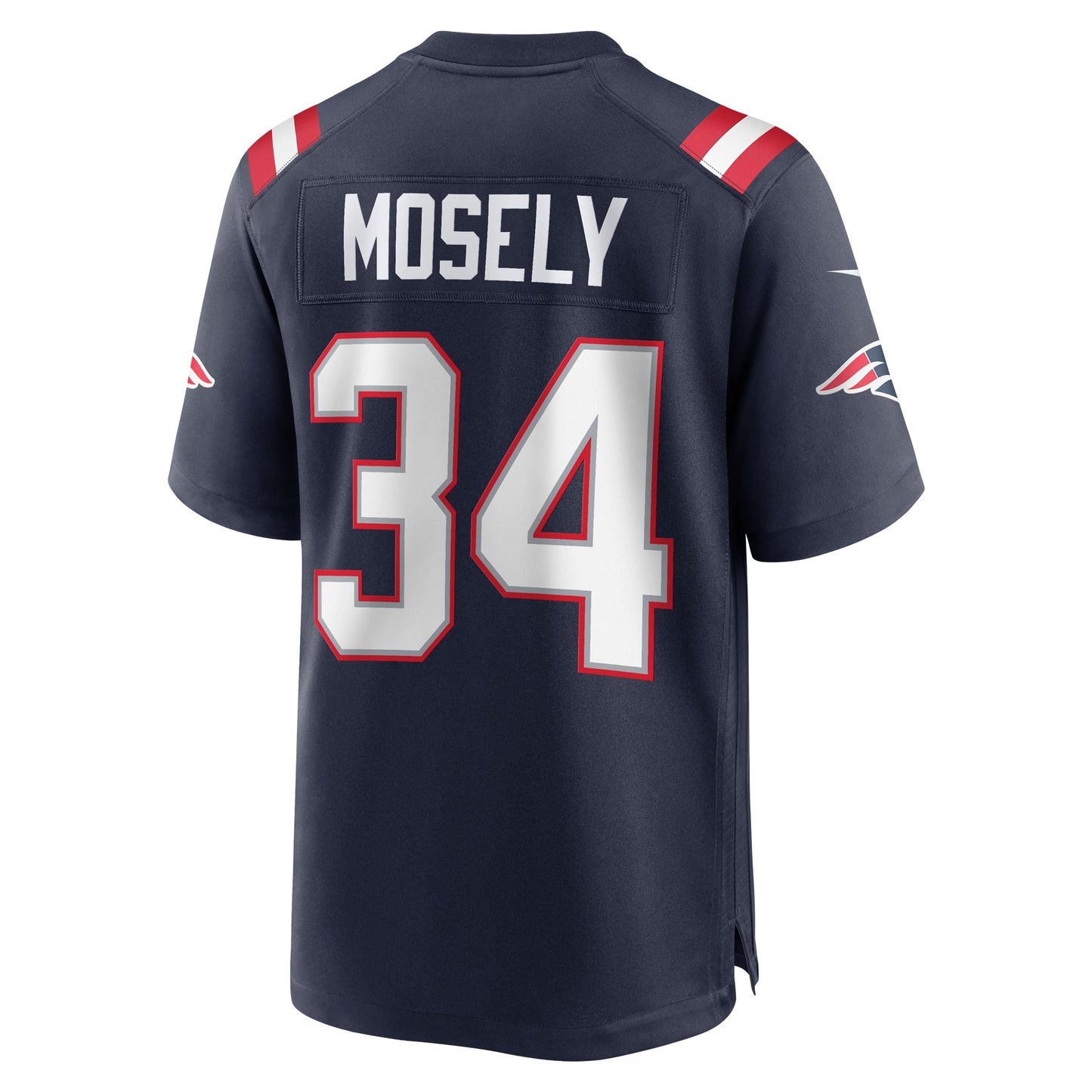 Quandre Mosely New England Patriots Nike Home Game Jersey - Navy football jersey product view 3