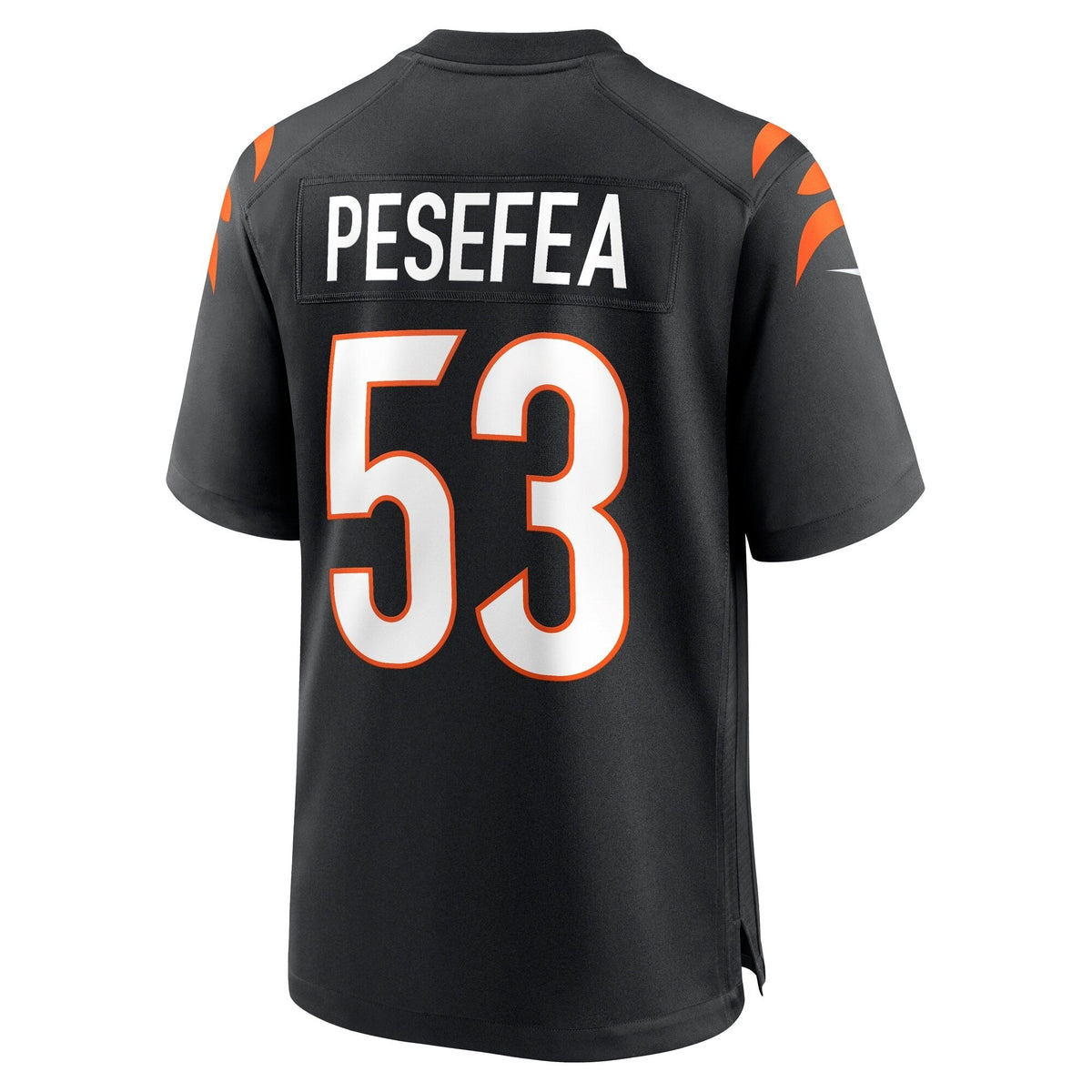TJ Pesefea Cincinnati Bengals Nike Team Game Jersey - Black football jersey product view 3