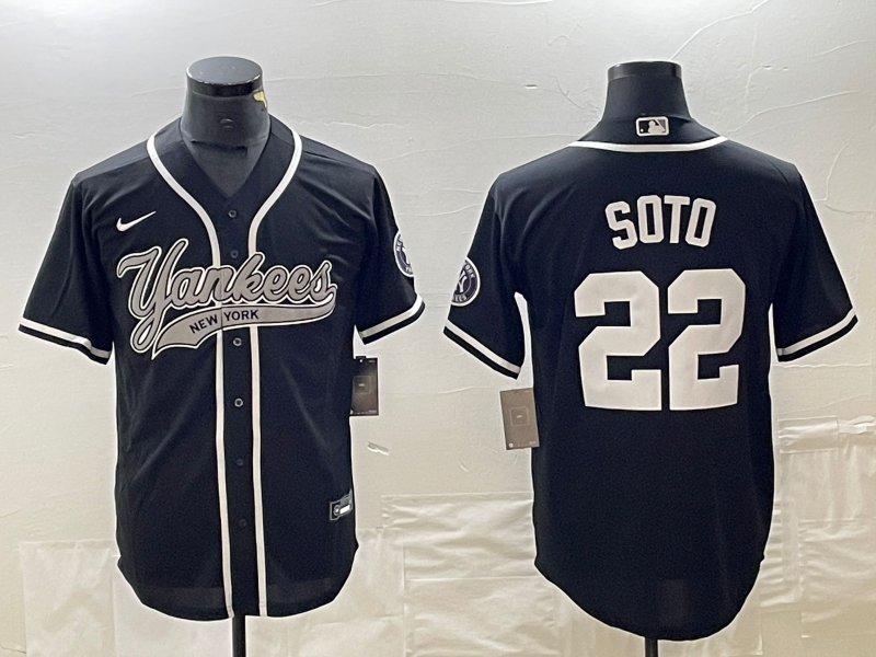 Men's New York Yankees Juan Soto #22 Black Player Jersey1 Joint Edition baseball jersey product view 1